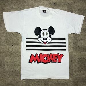 Vintage RARE 1980’s Mickey tee with “3D” plush Mickey and moving eyes.